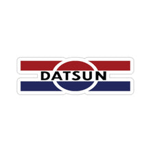 Load image into Gallery viewer, Retro Datsun striped logo sticker with white border